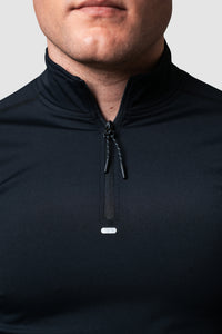 Robin black half-zipped sweater