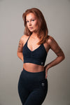 Sadie black seamless sports bra